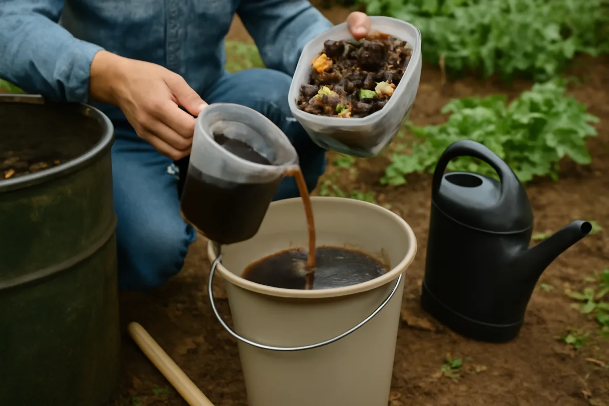 Come si fa il tè di compost per l’orto? Procedura dettagliata e consigli d’uso