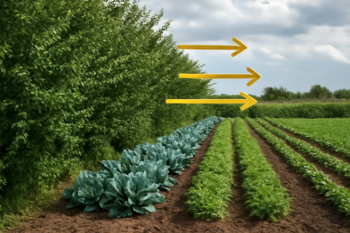 Barriere vegetali contro il vento nell’orto: varietà resistenti e posizionamento corretto