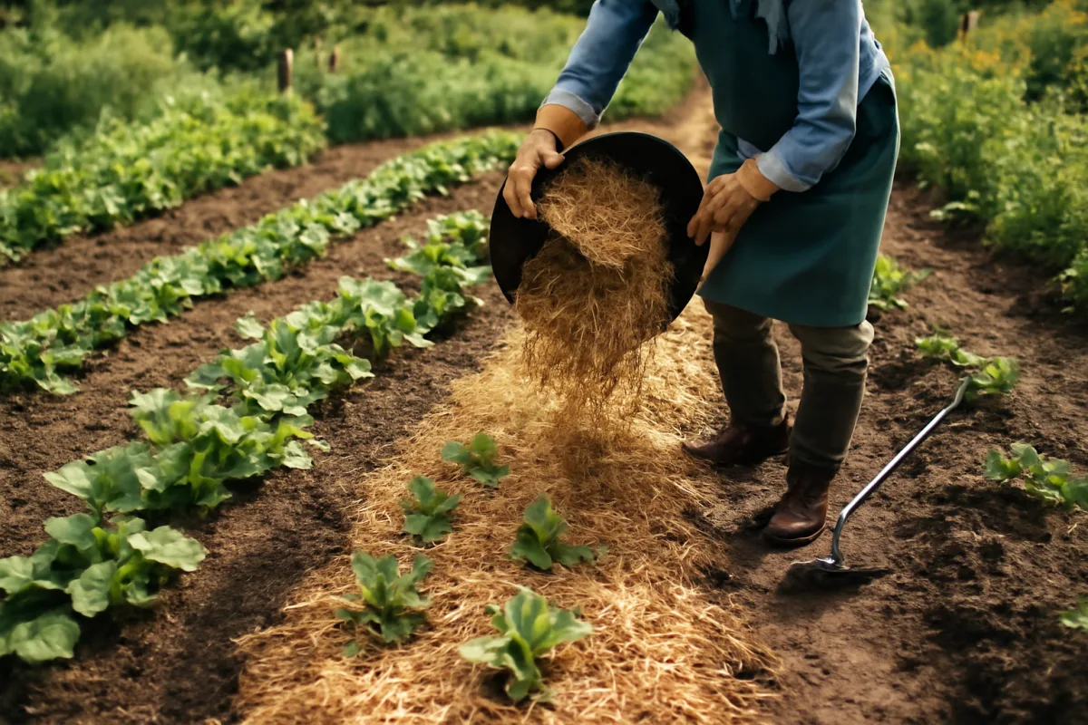 Pacciamatura nell’orto sostenibile: il trucco per ridurre irrigazioni e erbe infestanti